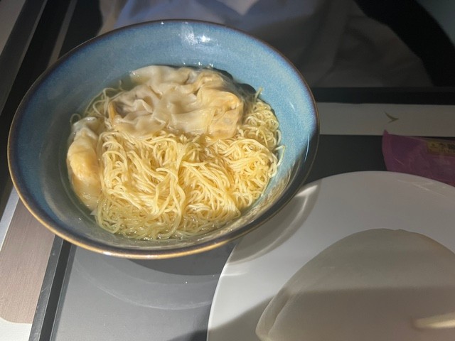 A350-1000 Business Class 비즈니스클래스 간식 완탕누들